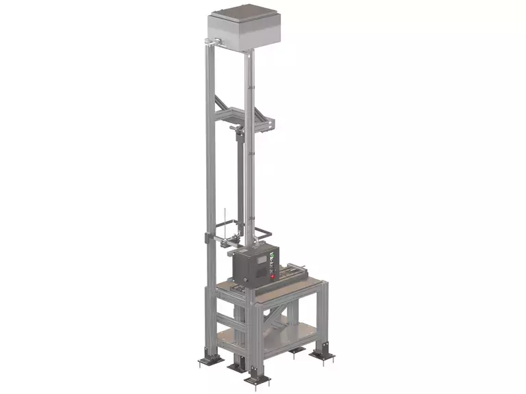 Drop-weight impact test machine.