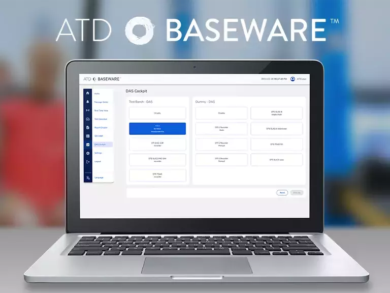 ATD BaseWare on laptop in lab