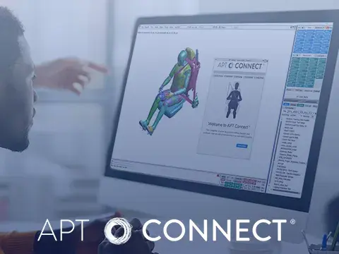 Person at computer with APT Connect on screen