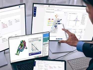 Humanetics Virtual Model Tools on computer screens